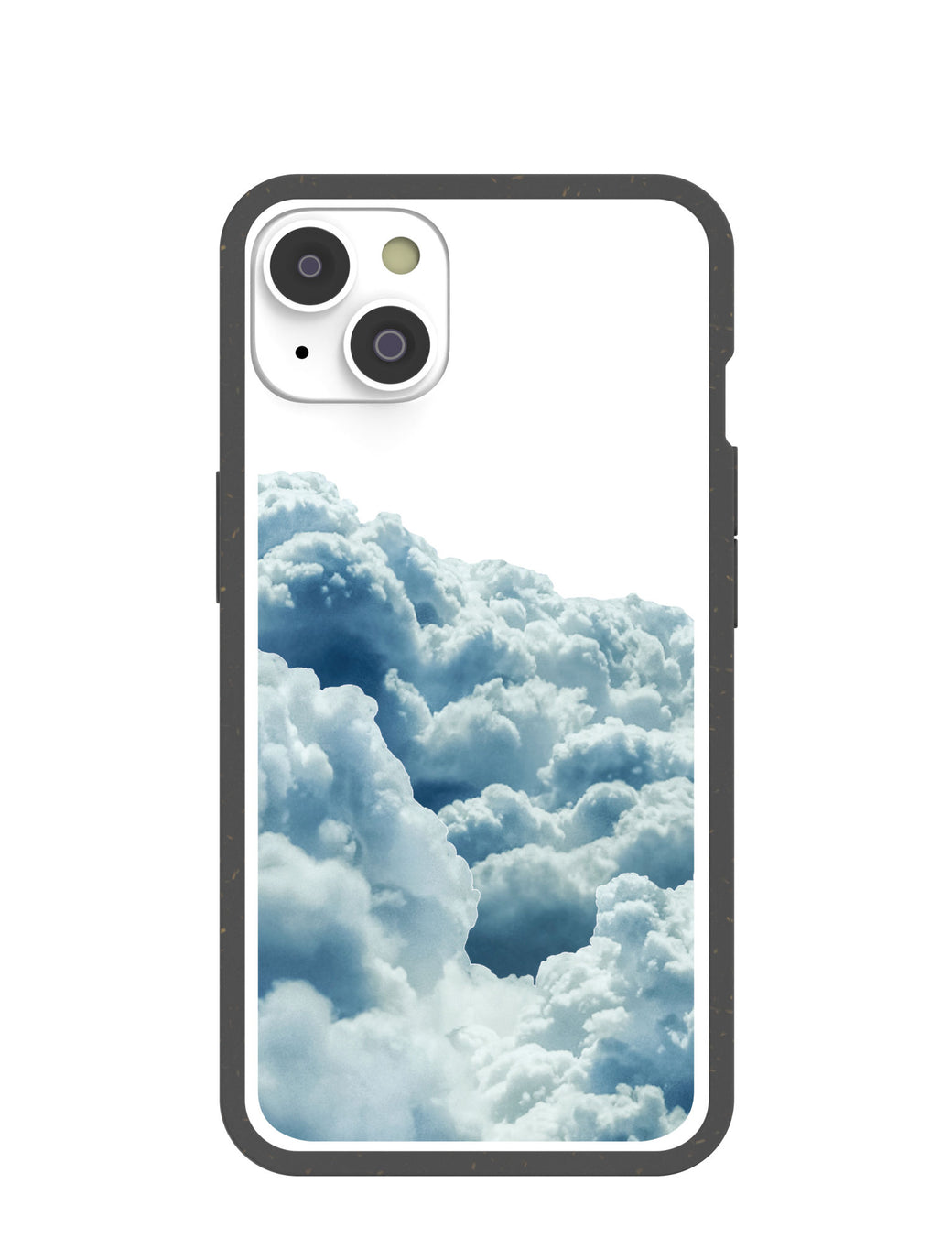 Clear Above the Clouds iPhone 14 Case With Black Ridge