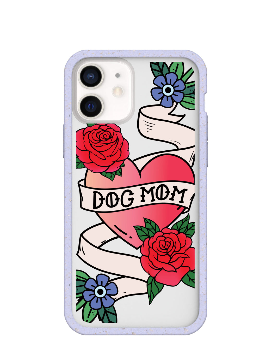 Clear Dog Mom iPhone 12/ iPhone 12 Pro Case With Lavender Ridge
