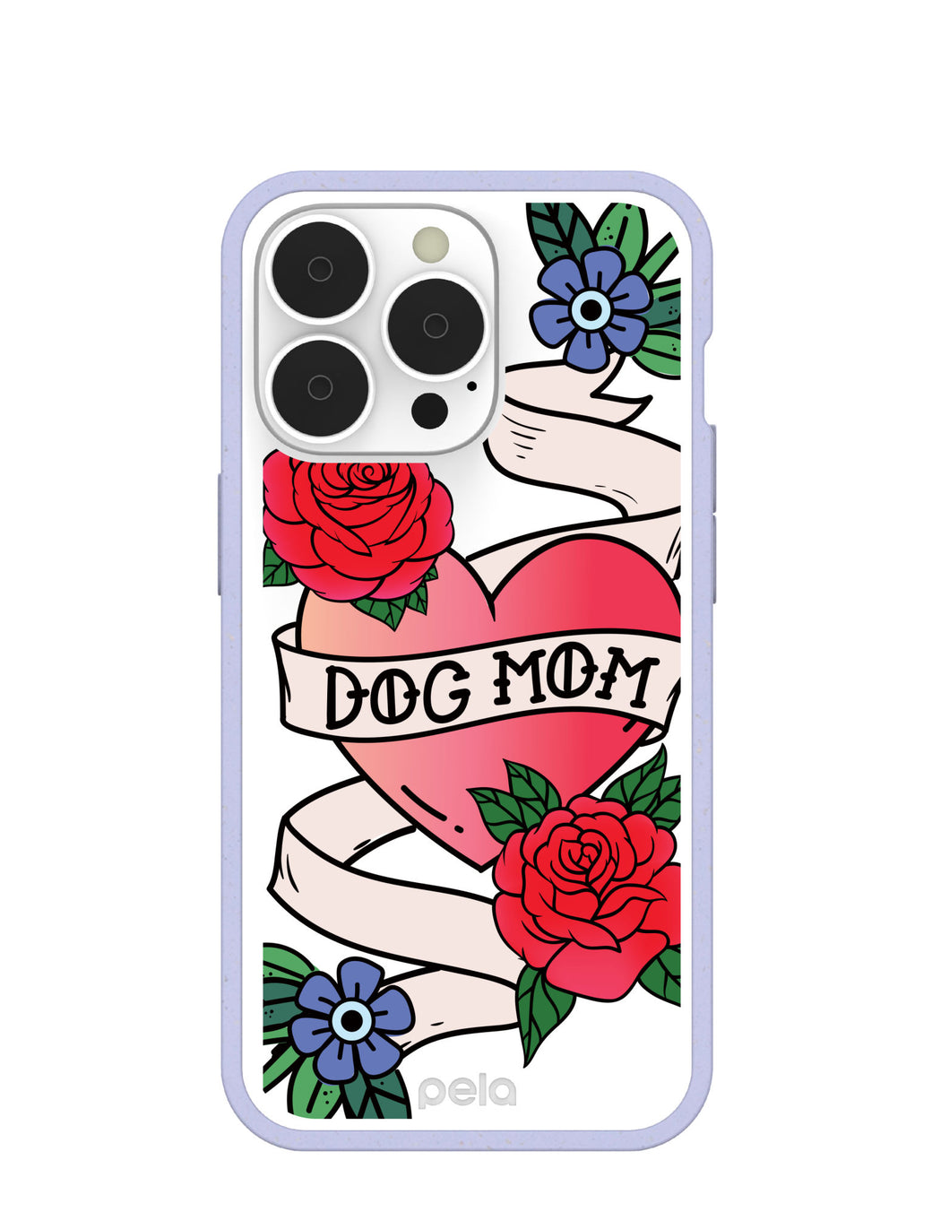 Clear Dog Mom iPhone 13 Pro Case With Lavender Ridge