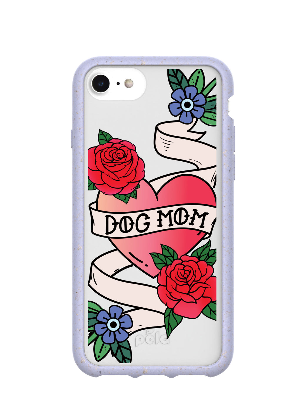 Clear Dog Mom iPhone 6/6s/7/8/SE Case With Lavender Ridge