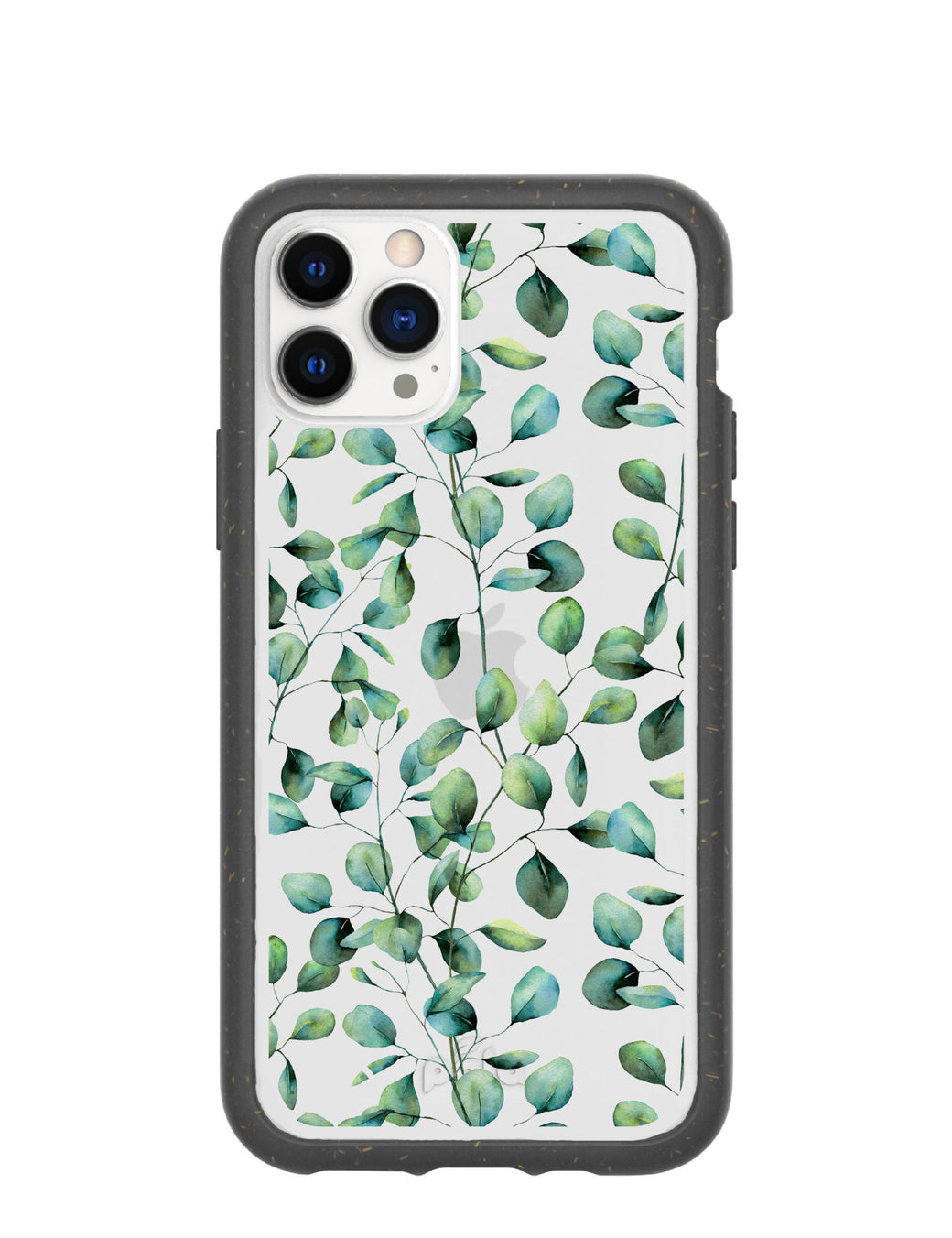 Clear Eucalyptus iPhone 11 Pro Case With Black Ridge