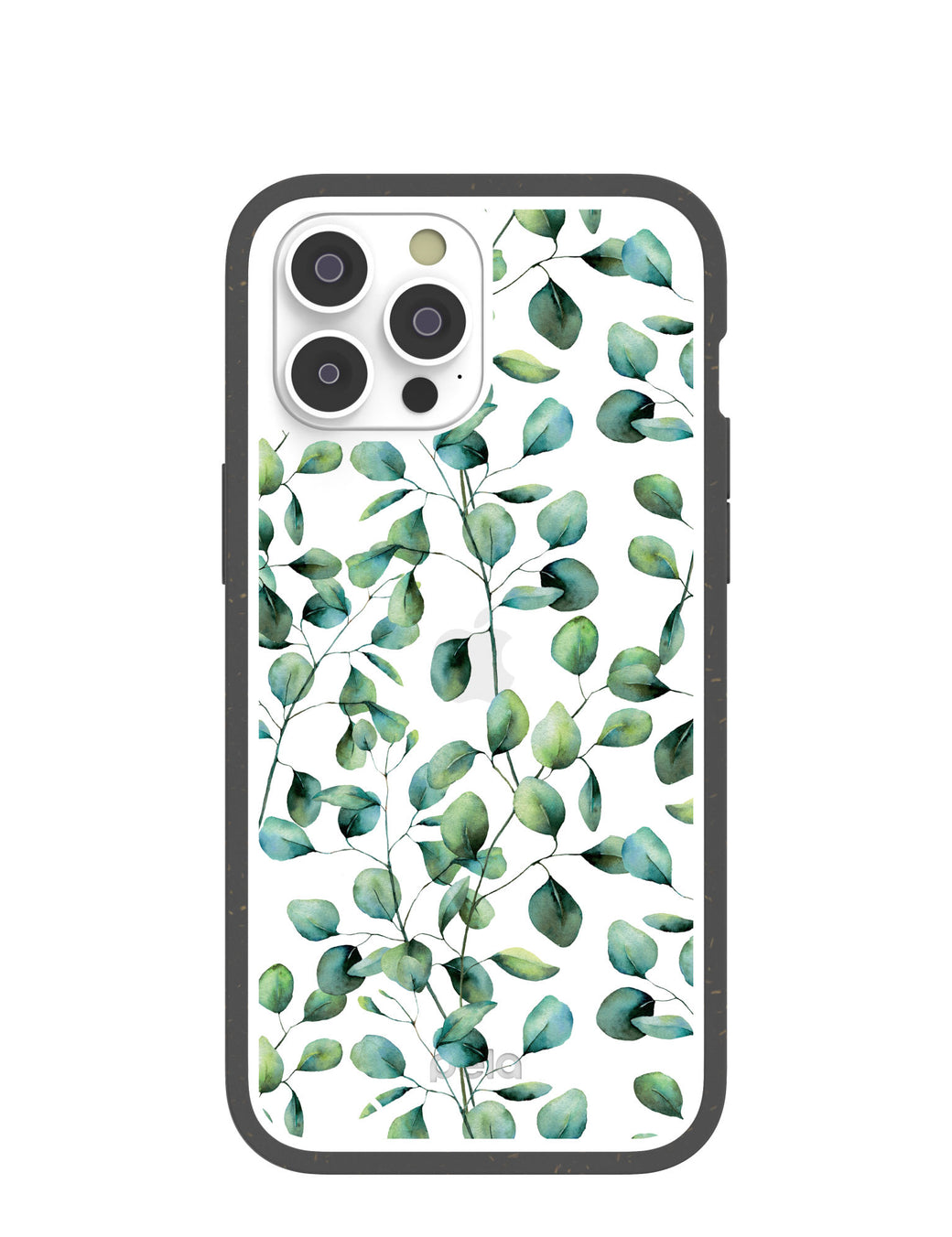 Clear Eucalyptus iPhone 14 Pro Max Case With Black Ridge