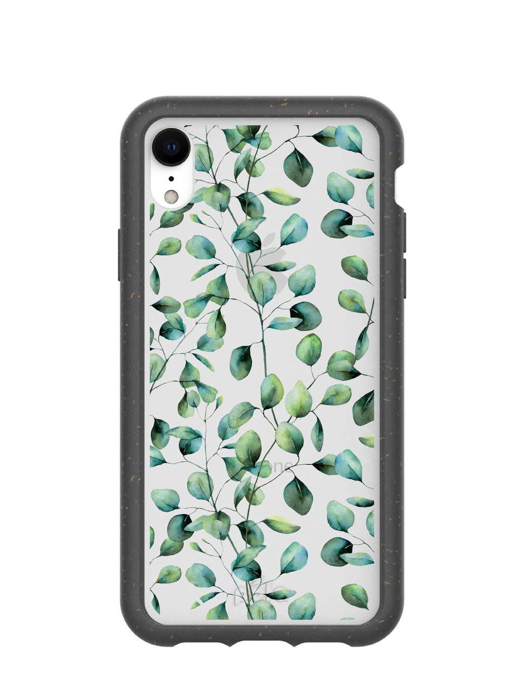 Clear Eucalyptus iPhone XR Case With Black Ridge