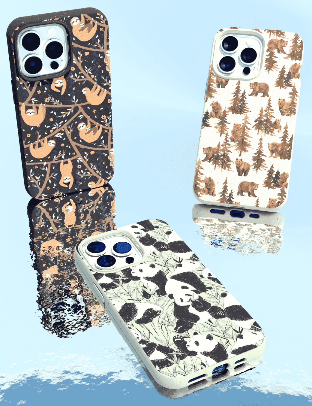 Black Jungle Sloths iPhone 12 Pro Max Case