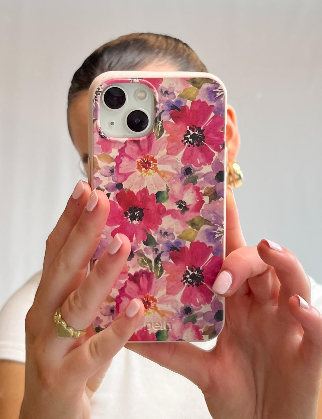 Seashell Painted Petals iPhone 14 Pro Max Case with MagSafe Module