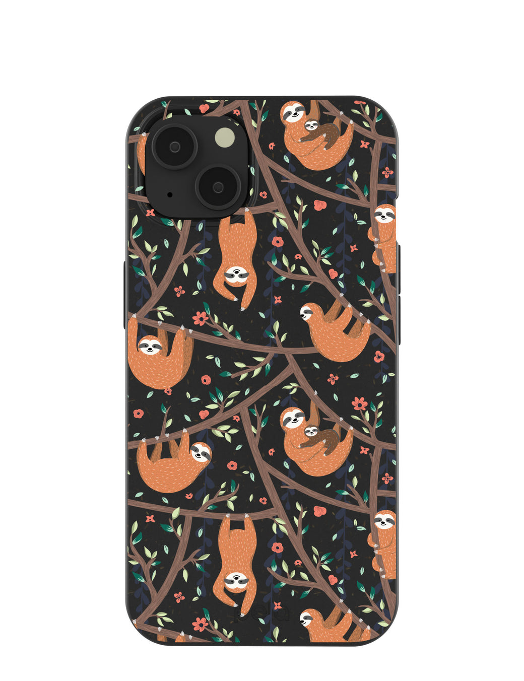 Black Jungle Sloths iPhone 13 Case