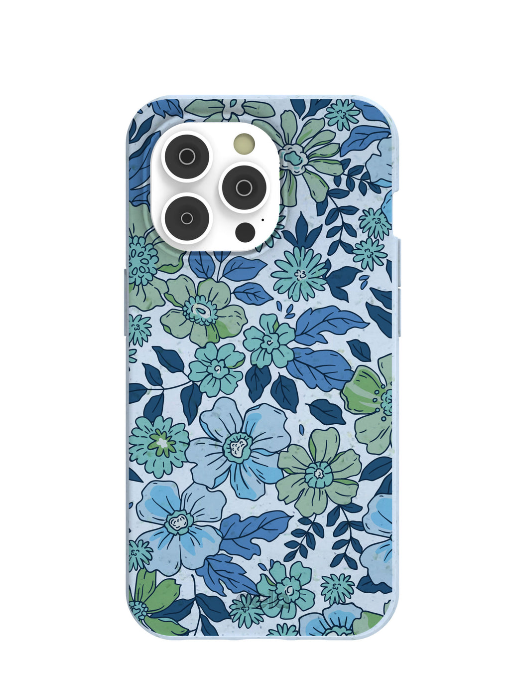 Powder Blue Liberty Florals iPhone 14 Pro Case with MagSafe Module