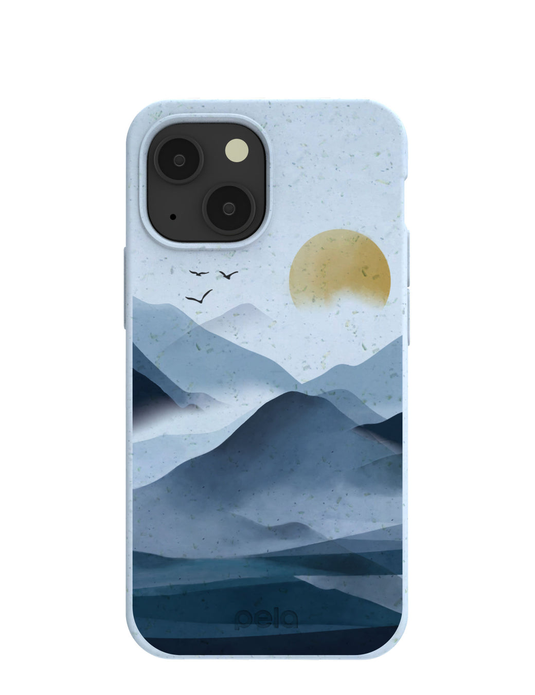 Powder Blue Misty Mountains iPhone 13 Mini Case