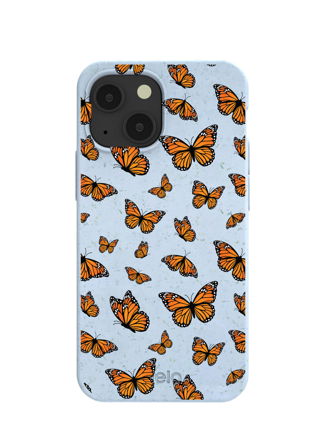 Powder Blue Monarchs in flight iPhone 13 Mini Case