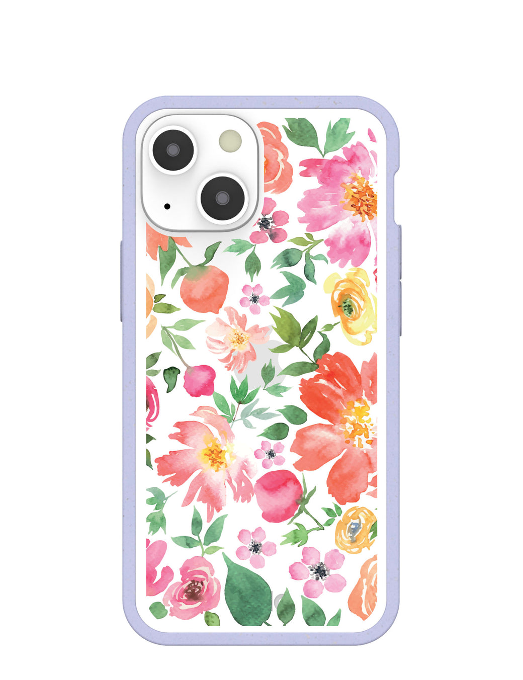 Clear Prairie Florals iPhone 13 Mini Case With Lavender Ridge