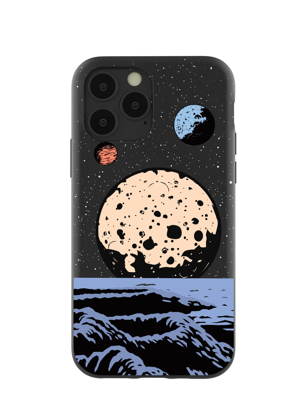 Black Retro Moon iPhone 11 Pro Case