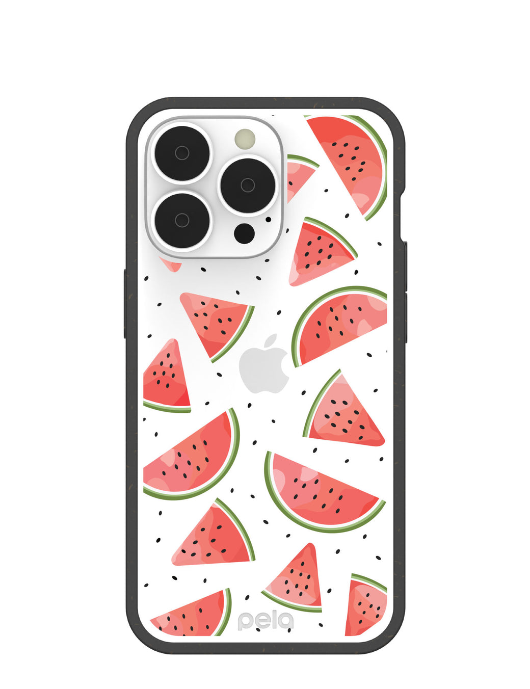 Clear Watermelon iPhone 13 Pro Case With Black Ridge