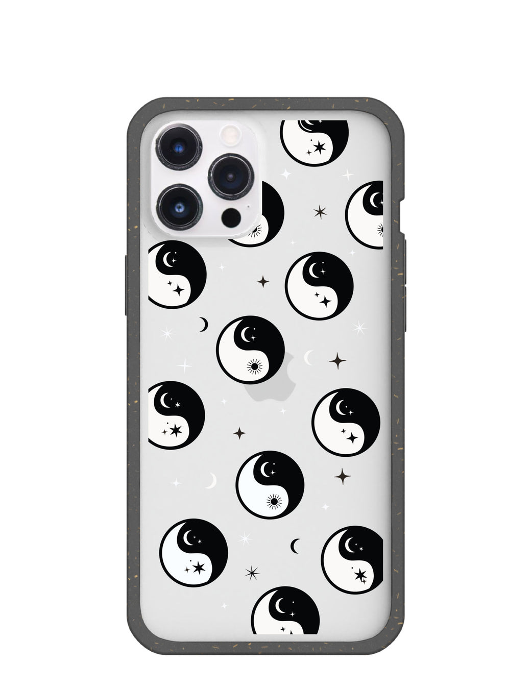 Clear Yin Yang Dreams iPhone 12 Pro Max Case With Black Ridge